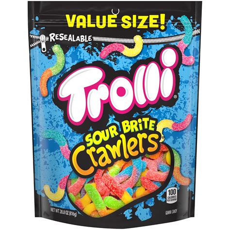 Trolli Sour Brite Candy Crawlers Gummi Worms –。